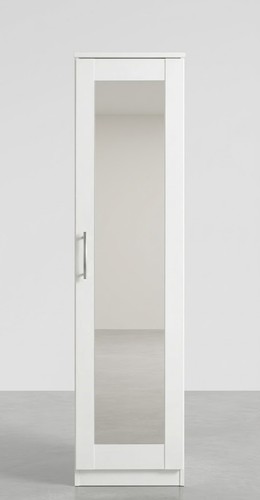 Modern white mirror - modern, single