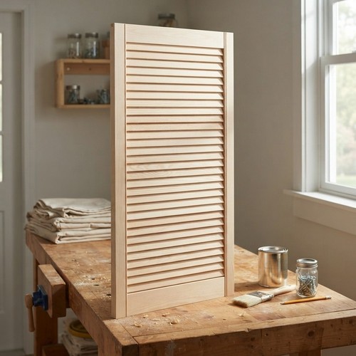 Unfinished pine louvre doors - unfinished,