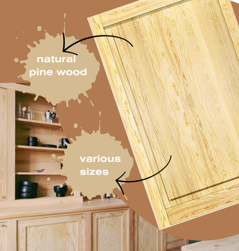 Pine natural plain front - natural,