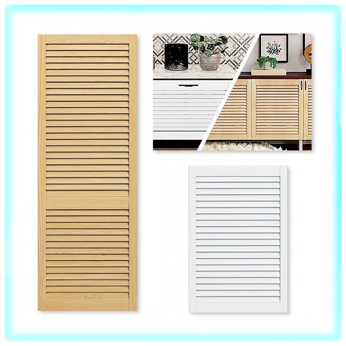 White natural pine louvered - pine,