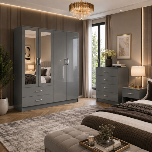 High gloss bedroom - high,