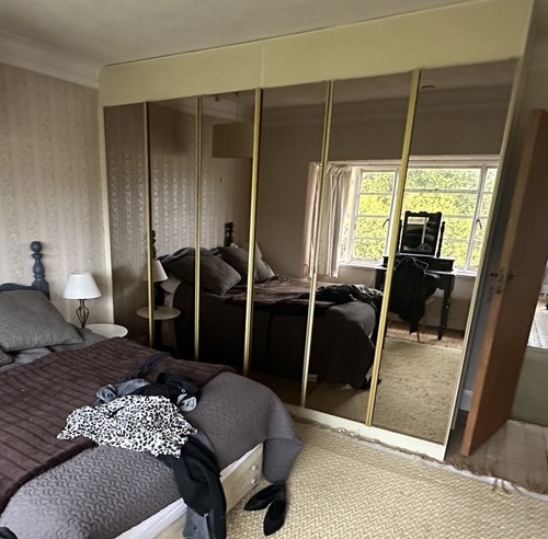 Smoked mirror wardrobe - 6,